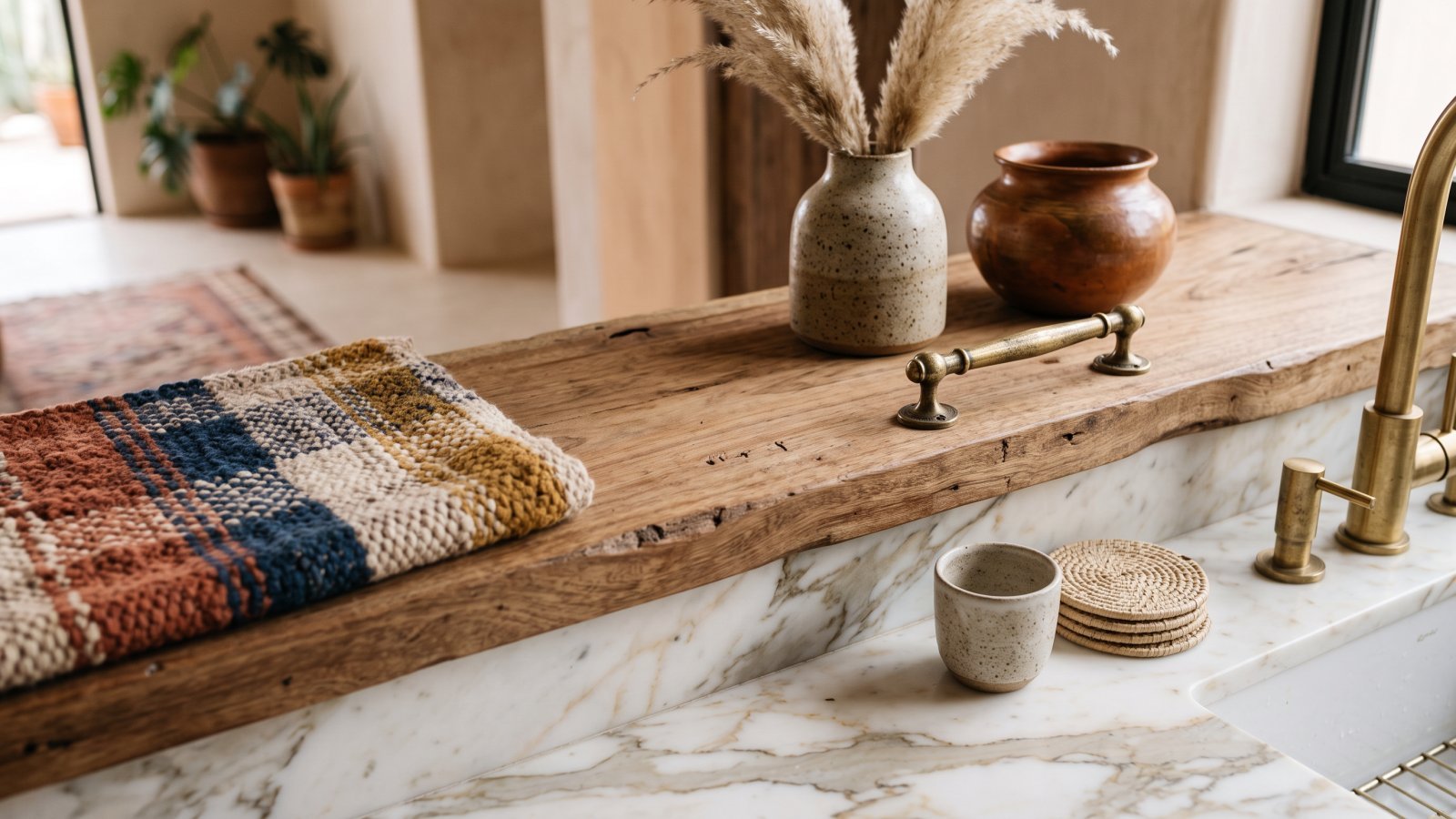 Detalle de materiales y textura en un proyecto de interiorismo