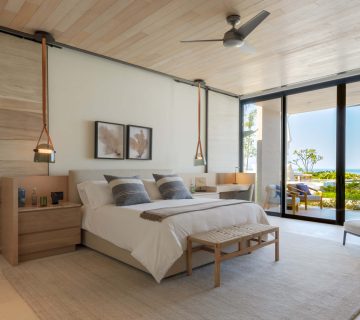 Fotografia de habitacion en hotel de lujo en la playa 